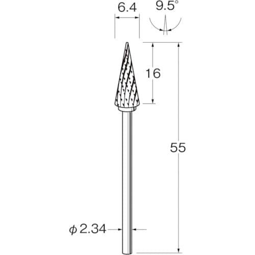 リューター 精密加工用超硬カッタークロスカット刃径