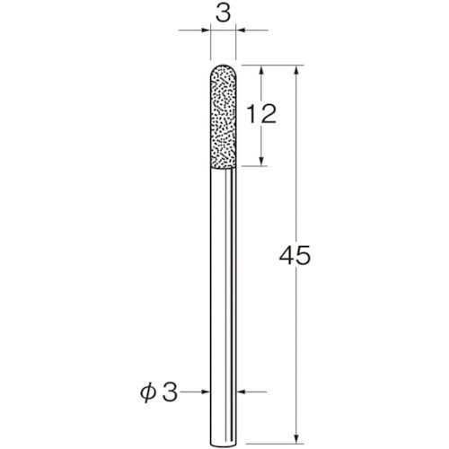 リューター 軸付電着ダイヤモンド砥石D3230