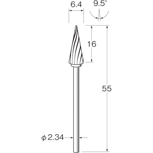 リューター 精密加工用超硬カッタースパイラルカット