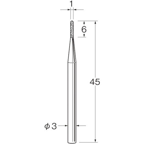 リューター 軸付電着ダイヤモンド砥石D3210