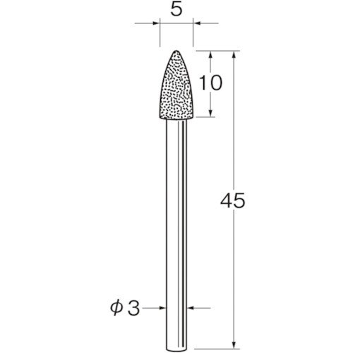 リューター 軸付電着ダイヤモンド砥石D3350