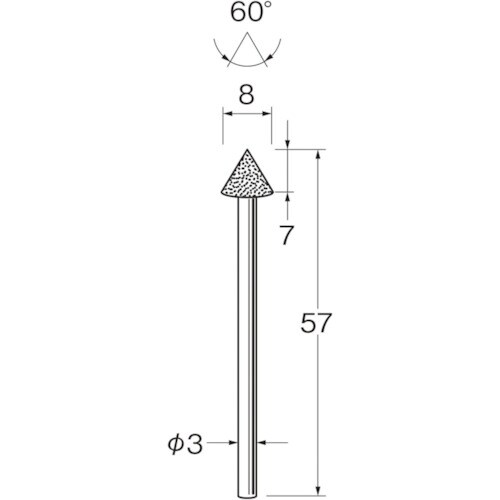 リューター 機械研削用軸付電着ダイヤモンド砥石(イ