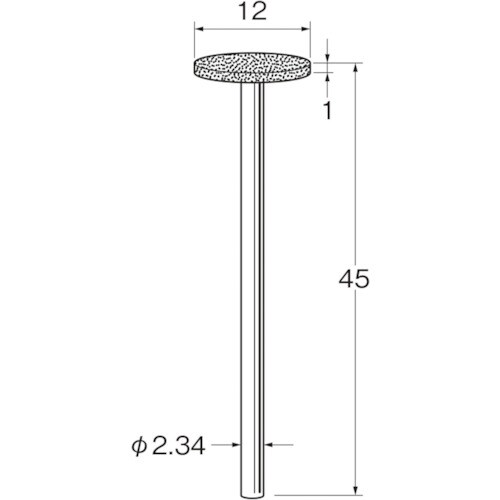 リューター 軸付電着ダイヤモンド砥石D1912
