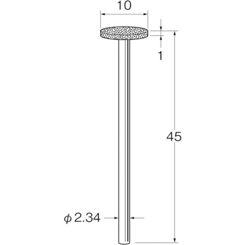 リューター 軸付電着ダイヤモンド砥石D1910