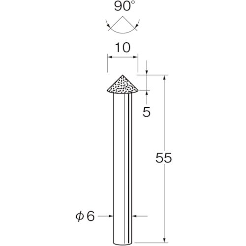 リューター 機械研削用軸付電着ダイヤモンド砥石(イ