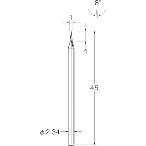 リューター 軸付電着ダイヤモンド砥石D1410