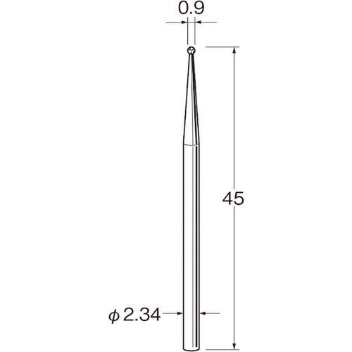 リューター 軸付電着ダイヤモンド砥石D1009