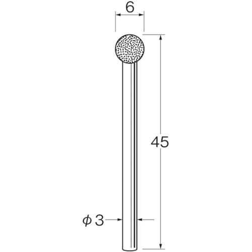 リューター 軸付電着ダイヤモンド砥石D3060