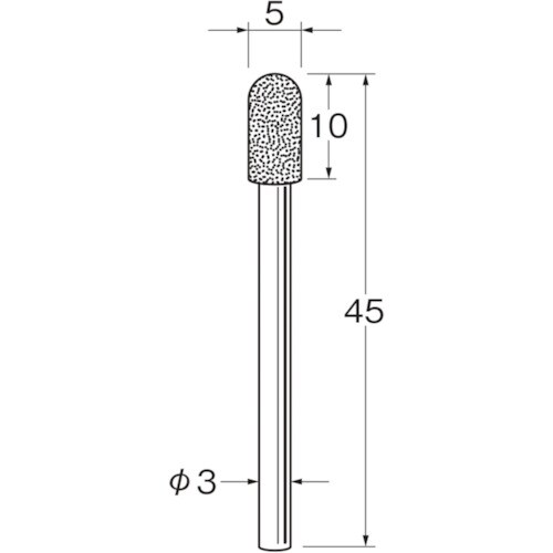 リューター 軸付電着ダイヤモンド砥石D3250