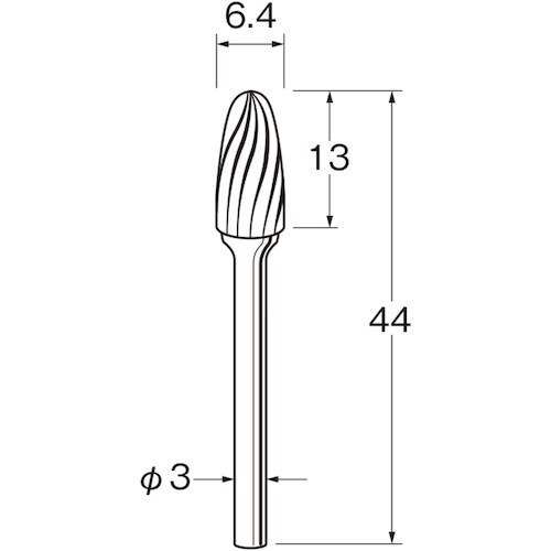リューター 超硬カッターK3416