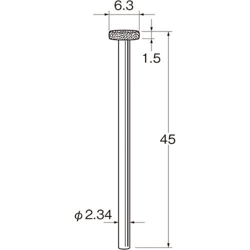 リューター 軸付電着ダイヤモンド砥石D1760