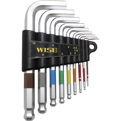 ワイズ ボールポイント六角棒レンチ 9本セット (