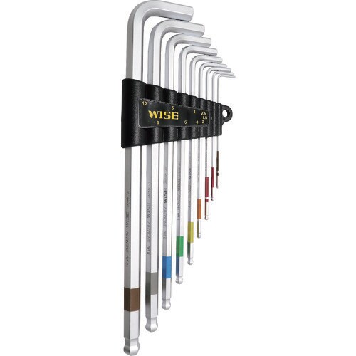 ワイズ ボールポイント六角棒レンチ 9本セット (