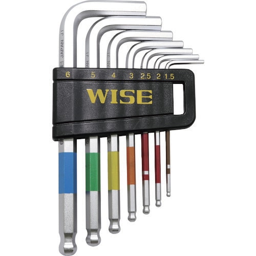 ワイズ ボールポイント六角棒レンチ 7本セット (