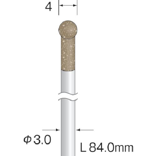 ミニモ ロングシャフトゴム砥石 #180 φ4