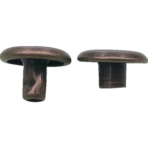 ユタカメイク 平ベルト金具 両面カシメ ブラウン