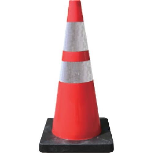 ANZEN 安全コーン Dコーン赤白(プリズム反射