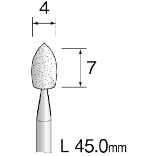 ミニモ ミニチュアホワイト砥石 WA#500 φ4