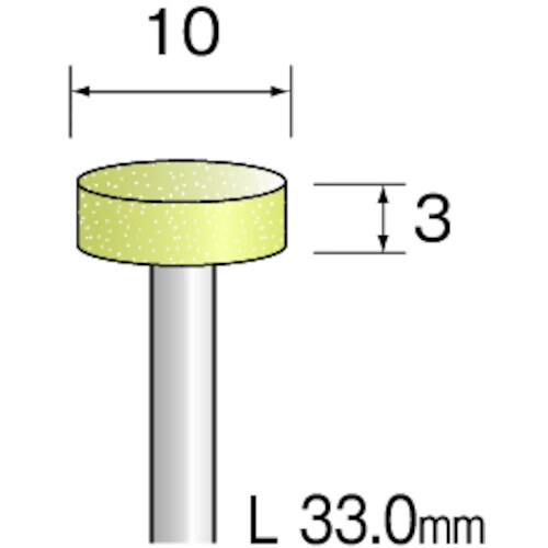 ミニモ イエロー砥石 WA#120 φ10 (10