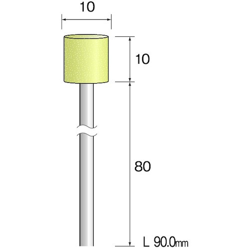 ミニモ ロングシャフトイエロー砥石 WA#120
