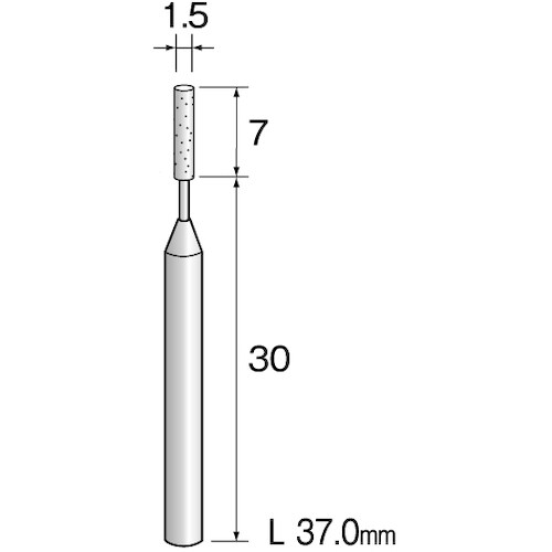 ミニモ 精密砥石 WA砥粒#320 φ1.5 (5