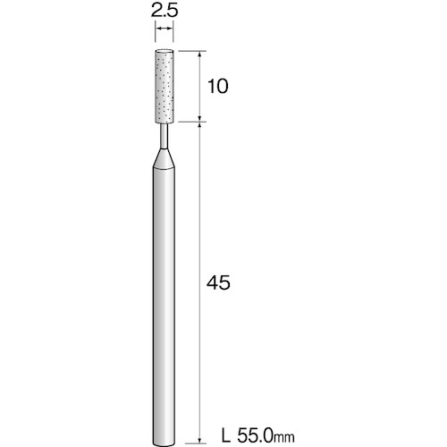 ミニモ 精密砥石 WA砥粒#320 φ2.5 (5