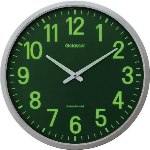 キングジム 電波掛時計 ザラージ集光・蓄光文字盤