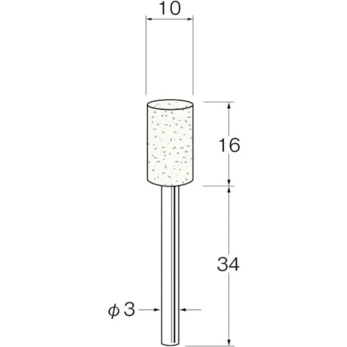 リューター 軸付フェルトバフ外径(mm):10