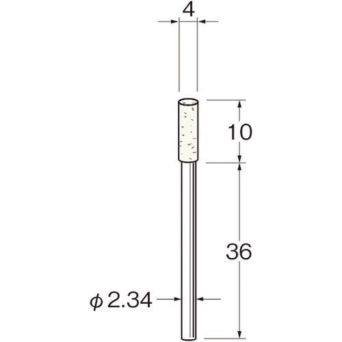 リューター 軸付フェルトバフ外径(mm):4軸長(