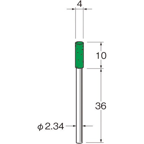 リューター 軸付フェルトバフ外径(mm):4軸長(
