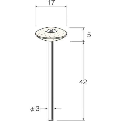 リューター 異形状軸付フェルトバフ外径(mm):1