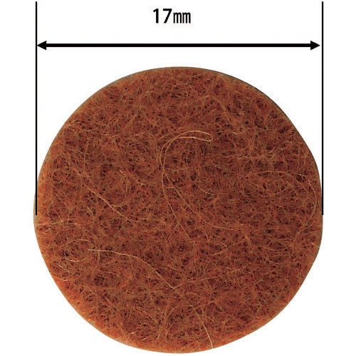 WAKI フェルトパット 茶 17Φ 8枚入