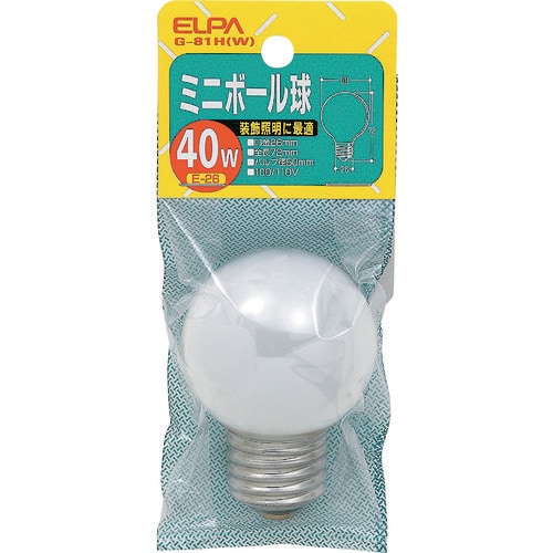 ELPA ミニボール球40W