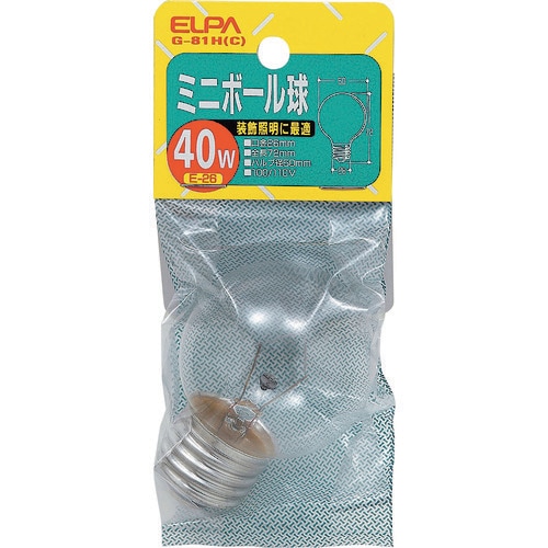 ELPA ミニボール球40W