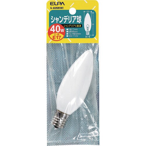 ELPA シャンデリア E17 40W