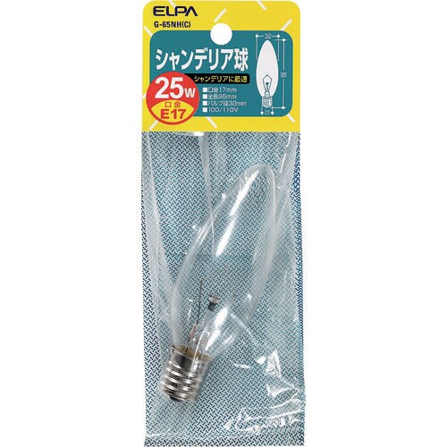 ELPA シャンデリア E17 25W