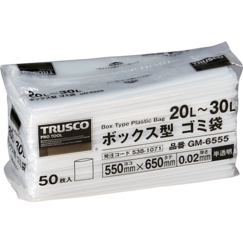 TRUSCO ボックス型 ゴミ袋 20−30L 6