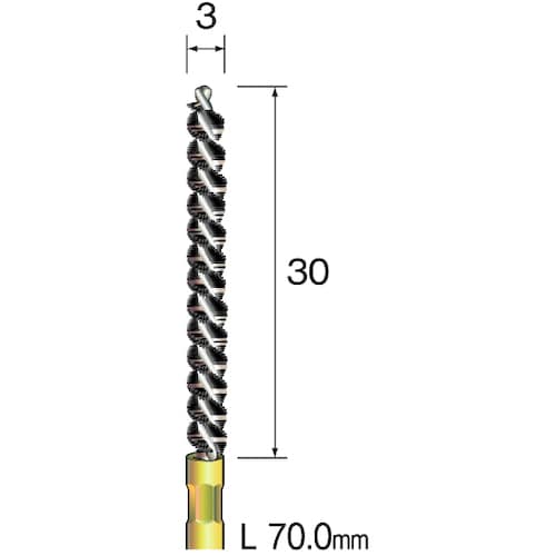 ミニモ スパイラルホールブラシ ナイロン Φ3