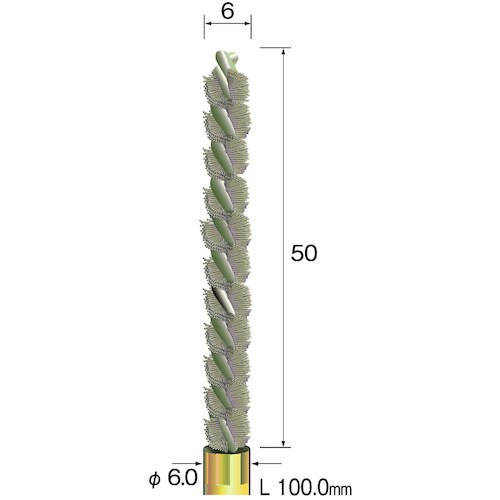 ミニモ スパイラルホールブラシ ナイロン Φ6