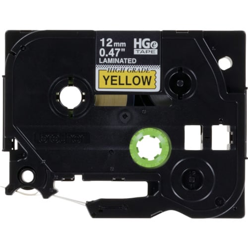 ブラザー HGEテープ 黒字/黄地/12mm