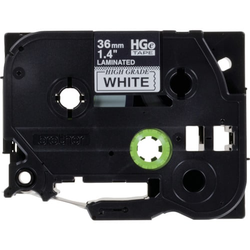 ブラザー HGEテープ 黒字/白地/36mm
