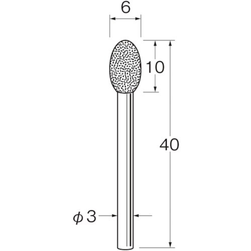 リューター 軸付電着ボラゾン砥石N1760