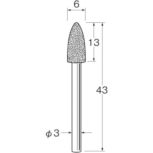 リューター 軸付電着ボラゾン砥石N1360