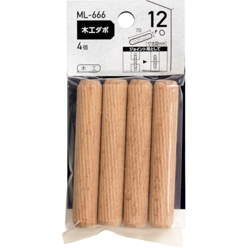 WAKI 木工ダボ 12X70mm