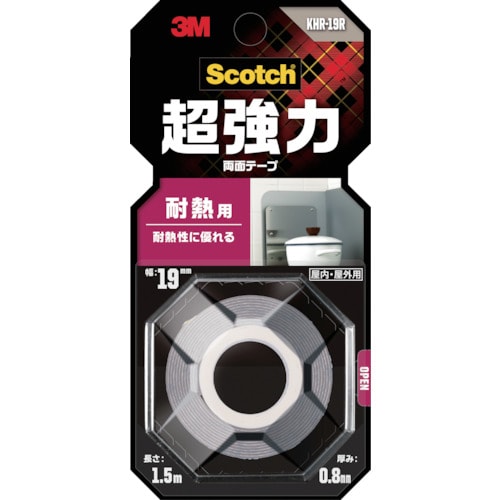3M スコッチ 超強力両面テープ 耐熱用 19mm