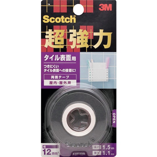 3M スコッチ 超強力両面テープ タイル表面用 1