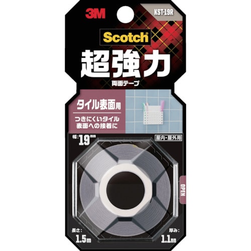 3M スコッチ 超強力両面テープ タイル表面用 1