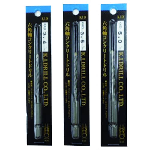 KIドリル 六角軸コンクリートドリル3.4