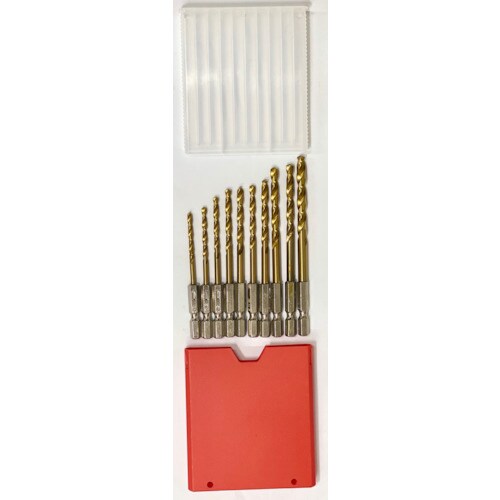 KIドリル 六角軸チタンコーティングドリルセット1