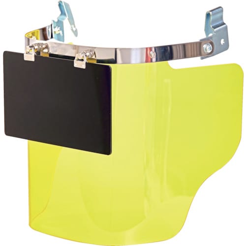 TRUSCO ヘルメット取付型大型防災面 イエロー